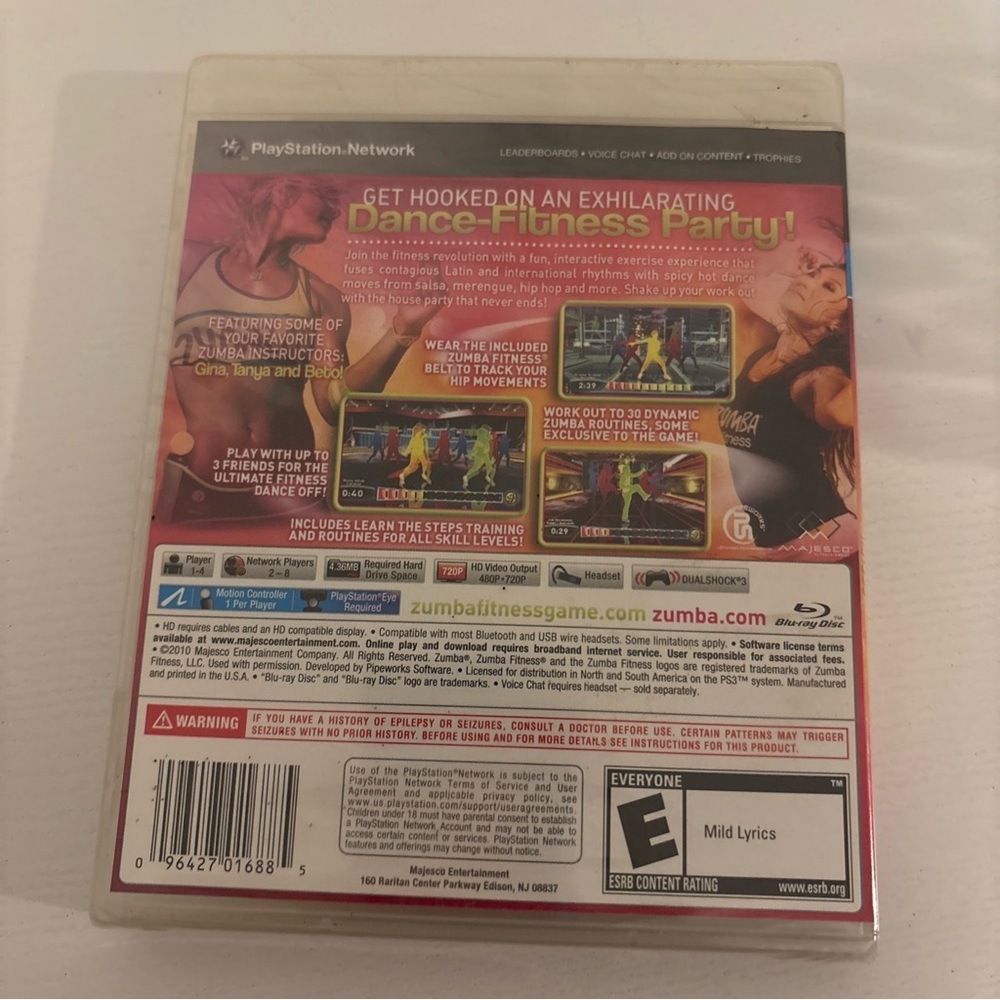 Zumba Fitness (Sony PlayStation 3, 2010) Sealed - Picture 2 of 2